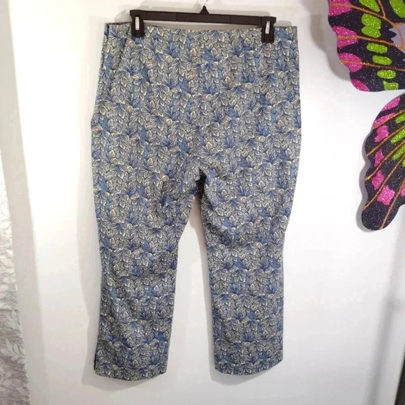 CLEARANCE Sigrid Olsen Pants Trousers Wide Leg Side Zip Cotton Stretch - Picture 12 of 14